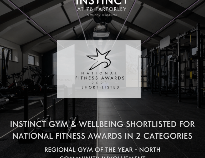 Instinct Gym & Wellbeing shortlisted for two National Fitness Awards
