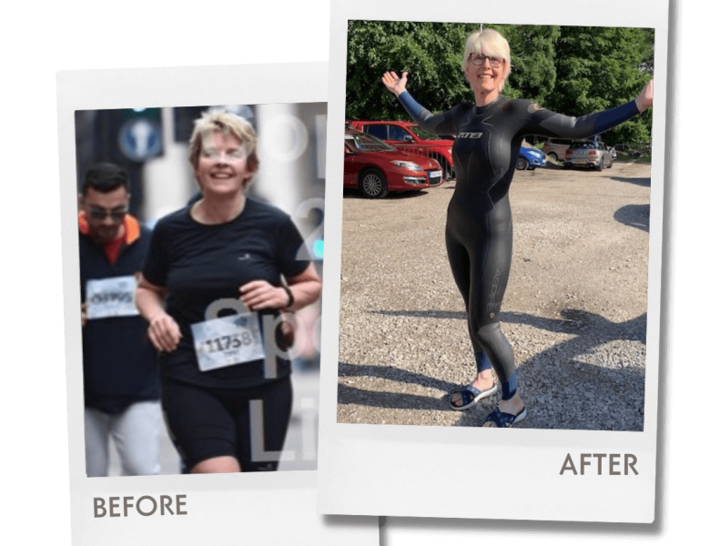 Picture showing woman with high fass mass vs lean mass